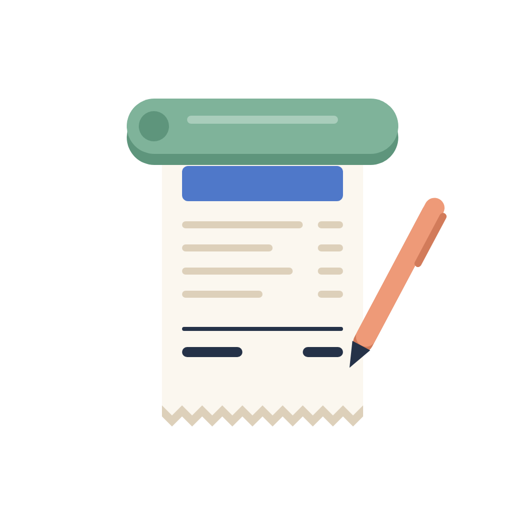 Customised Receipt, Invoice or Job Card